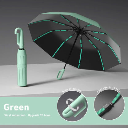 Automatic Folding Umbrella, 1 Count/60Pcs Portable Rain Umbrella with Loop Buckle, Windproof & Waterproof Umbrella for Men & Women #GLOBAL PICKS